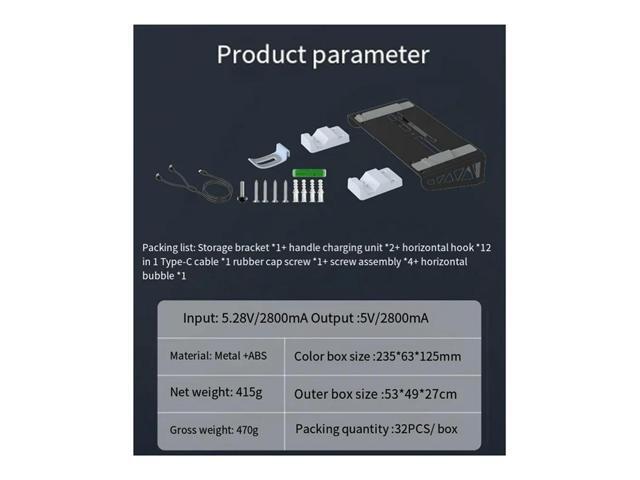 Workmanshipp-Wall Mount Bracket Console Stand For Slim, 5 Controller Charging Dock Station Vertical St