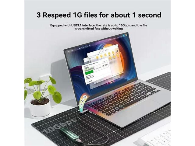 M.2 NVME SSD Case External Enclosure USB3.1 10Gbps NVME Hard Drive Case Adapter Box Supports 2280