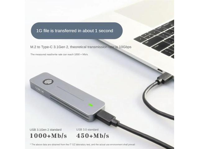 M.2 Nvme SATA SSD Enclosure Case 10Gbps M.2 To USB Type C External Adapter Fingerprint Encryption M.2 SSD Enclosure Ea