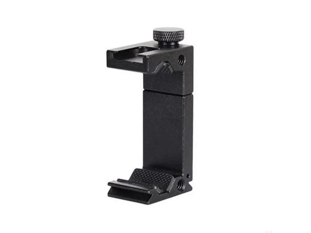 Phone Tripod Mount Metal Tripod Adapter with Hot Shoes Arca Port and 1/4in Screw Holes Adjustable Cellphone Stand Holder