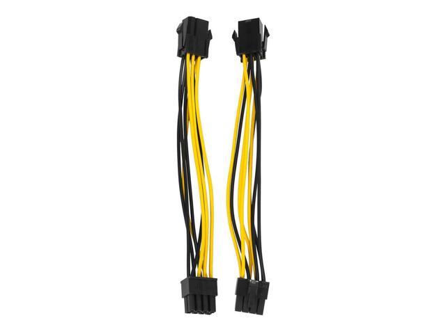 2 Pack Graphics Card 6 Pin to 8 Pin PCIe Adapter Power Cable (GPU Video Graphics Card Power Cable) 7.8 Inch