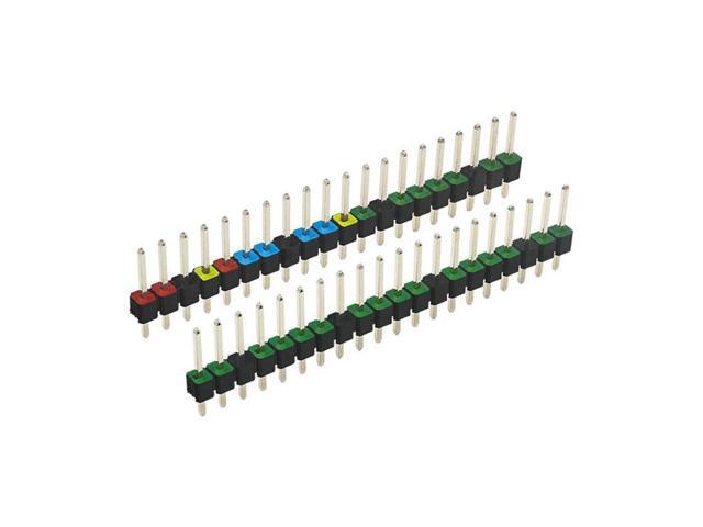 20 Pin GPIO Header Adapter 2.54Mm Pitch Double Row Color Pin Header For Pi PICO W Development Board