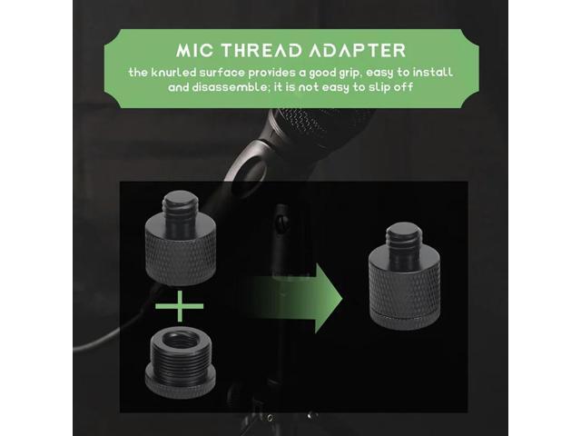 8 Pcs Mic Thread Adapter Set 5/8 Female To 3/8 Male And 3/8 Female To 5/8 Male Screw Adapter Thread For Micr Stand Mount-N33R
