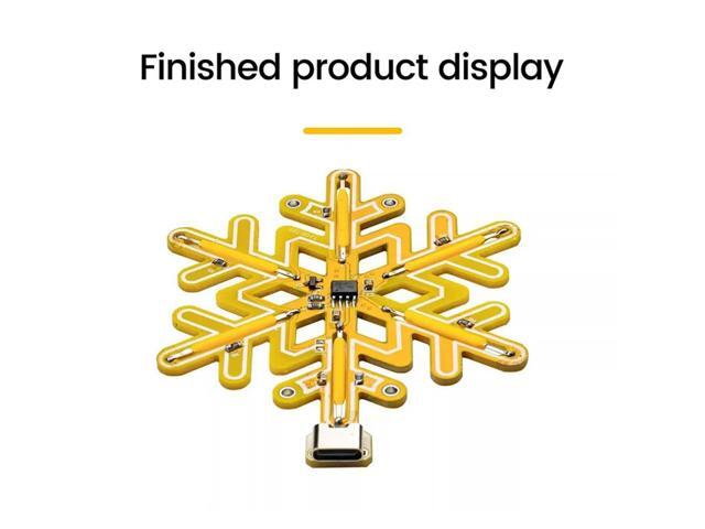 Ageryu Snowflake Lamp Touch Stepless Dimming Touch Night Light DIY Kit For DIY Christmas Decoration Romantic Gift-N33R