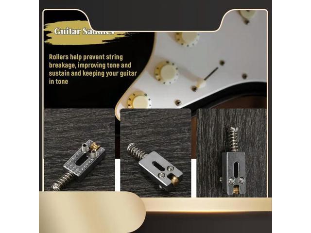 6 Roller Bridge Tremolo Saddles With Wrench For Fender Strat Tele Electric Guitar-N33R