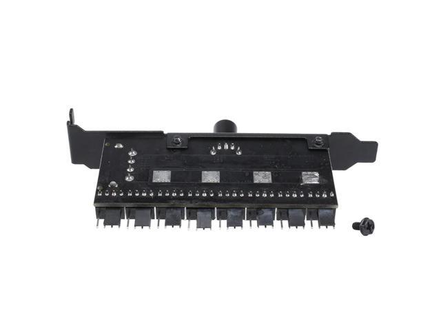 Pc 8 Channels Fan Hub Cooling Fan Speed Controller For CPU Case HDD VGA PWM Fan PCI Bracket Power By 12V Fan-N33R