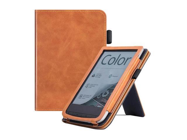 For Pocketbook Touch HD 3 E-Reader Stand Cover Flip PU Case With Hand Holder Easy Install Easy To Use Dark Blue