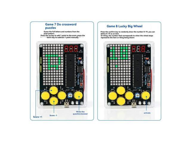 DIY Pixel Game Kit Mini Pixel Game Console With Voice Electronics DIY Soldering Project Practice Solder Learning Set B-N33R