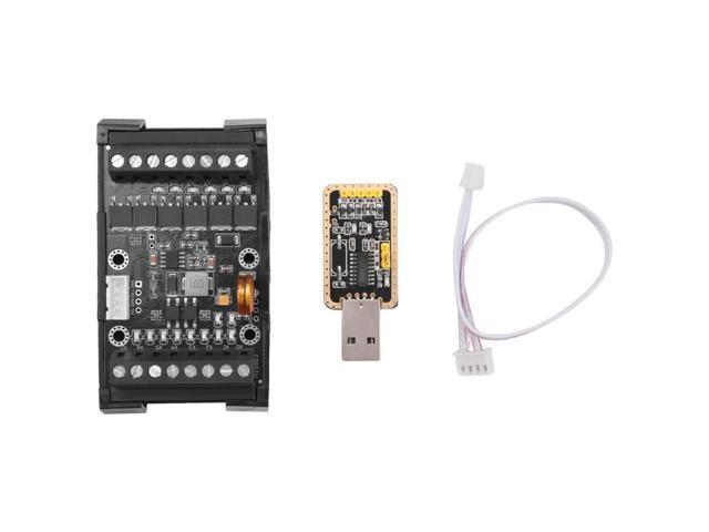 FX1N-14MT PLC Industrial Control Board Spare Parts Case+USB-TTL Cable PLC Module Analog Input/Output With Guide Rail-N33R