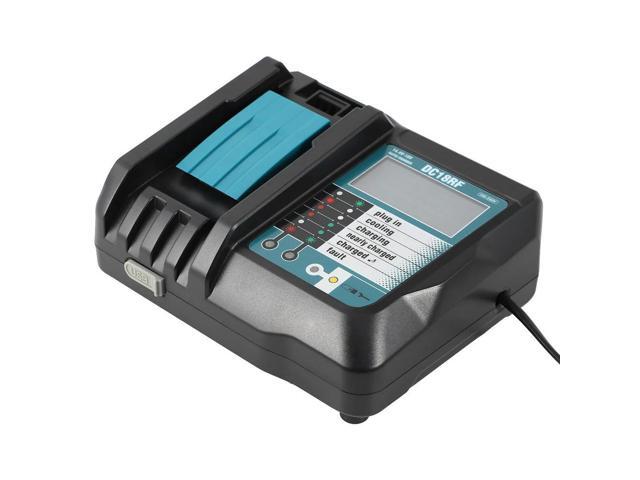 14.4V 18V Li- Charger Voltage Current Lcd Digital Display For Dc18rf Bl1830 Bl1815 Bl1430 Dc14sa Dc18sc Dc18rc