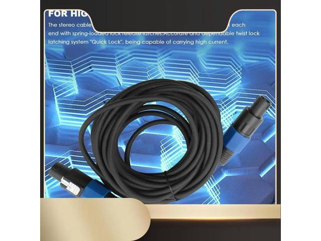 2 Pack 25 Ft Male Speakon To Speakon Cables, Professional 12 Gauge AWG Audio Cord DJ Speaker Cable Wire With Twist Lock-N33R