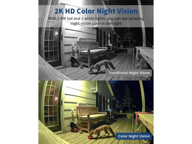 Security Cameras Wireless Outdoor, Battery Powered 2k Color Night Vision, AI Motion Detection Spotlight Siren, IP66 Weatherproof, 2-Way Talk,...