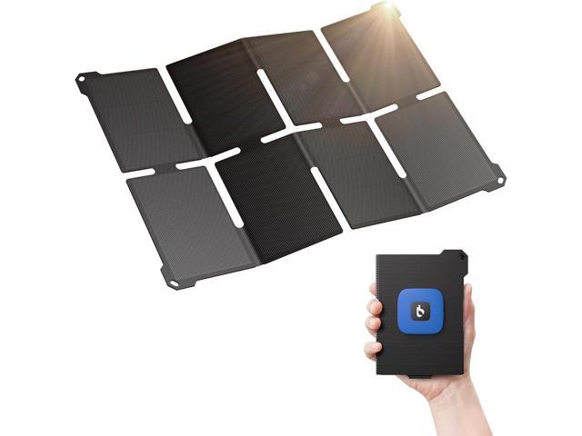 [Pocket-Size]BigBlue Portable 25W Solar Panel Charger, Folding Solar Charger with USB-A and USB-C Ports, IP68 Waterproof Solar Panel for...