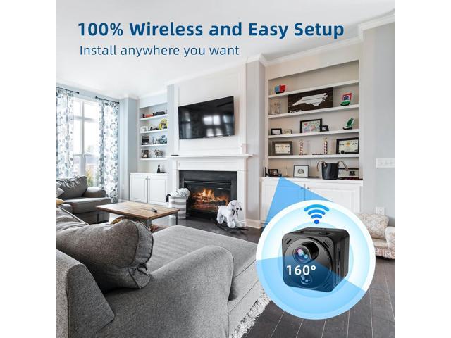 Security Camera 4K Mini Wireless WiFi Indoor Cameras, AI Human Detection, Auto Night Vision, Cloud Storage, Up to 100 Days Standby Battery Life