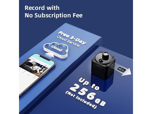 Security Camera 4K Mini Wireless WiFi Indoor Cameras, AI Human Detection, Auto Night Vision, Cloud Storage, Up to 100 Days Standby Battery Life