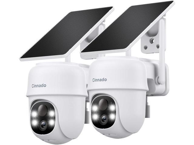 2K Cameras for Home Security-2.4G WiFi Outdoor Camera Wireless Solar/Battery Powered with solar panel, 360° Viewing, AI Human Detection, Color...
