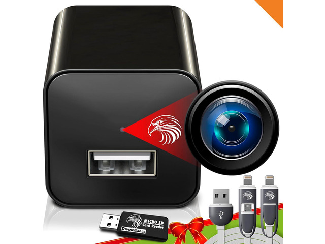 DIVINEEAGLE Plug-in Full HD Dome Camera - Premium Reliable 1080p Pet Cam with Motion Detection Easy No-WiFi Setup & Data Protection Ideal for Pet...