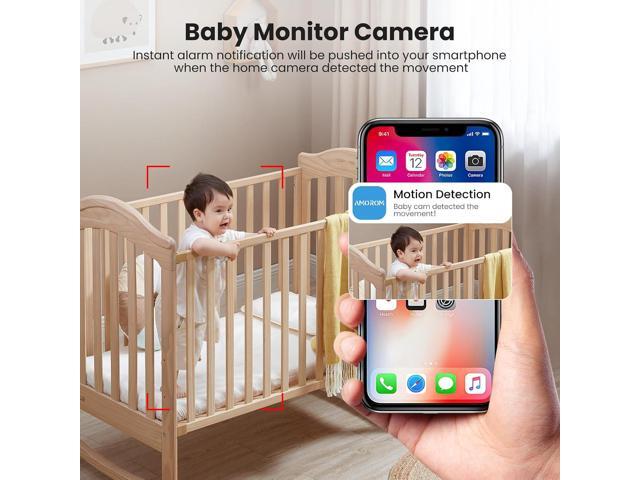 3 Pack Indoor Security Camera 2.4GHz WiFi, 24/7 Recording, 2-Way Audio, Night Vision, AI Motion Detection, Cloud/SD Storage, Compatible with Alexa...