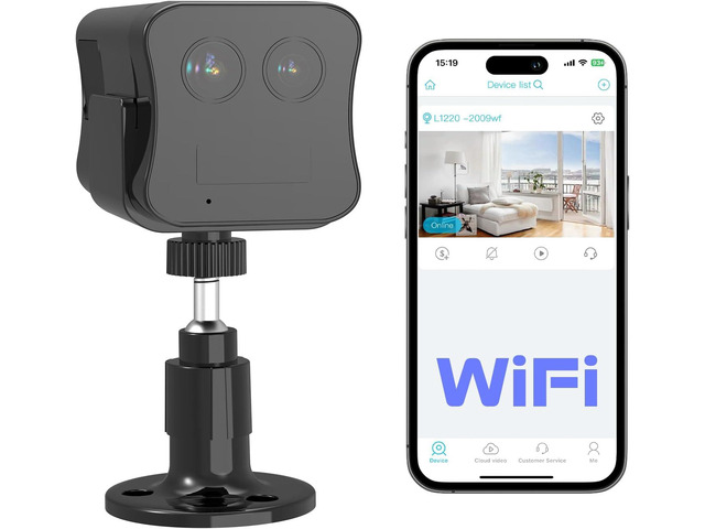 Mini Home Security Camera Wireless Indoor, Small Baby/Elder/Dog/Pet Camera with Phone App, Live Video, 180 Day Standby Battery, Auto Night Vision,...