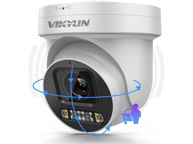 VIKYLIN 4K 8MP POE IP PTZ Camera Outdoor,5X Optical Zoom 2.7~13.5mm Lens Full Color Night Vision,AI Human/Vehicle Detection, Spotlight & Sound...