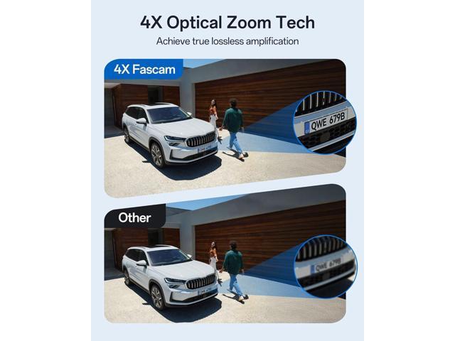 FOSCAM SD4 2k 4MP Outdoor Security Camera, 5G/2.4GHz WiFi PTZ IP Surveillance Camera with 4X Optical Zoom, Smart AI Human Detection, 2-Way Audio,...