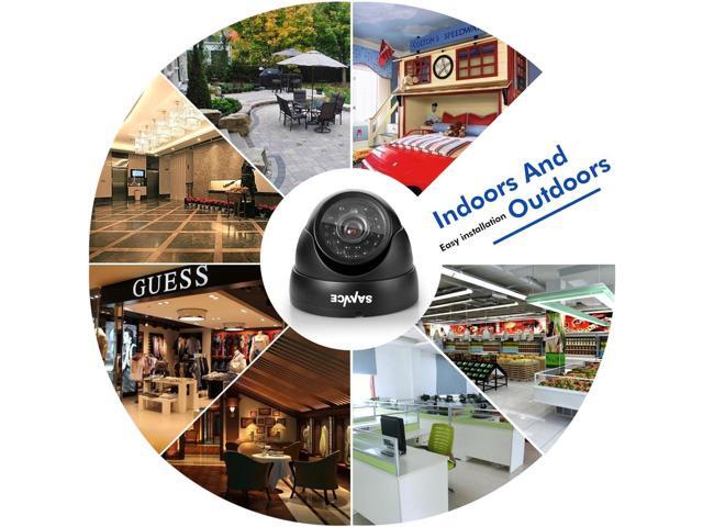 SANNCE 960H Dome Security Camera, 800TVL CCTV Surveillance Camera with 100ft Night Vision, IP66 Waterproof for 960H,720P,1080P,5MP,4K Analog...
