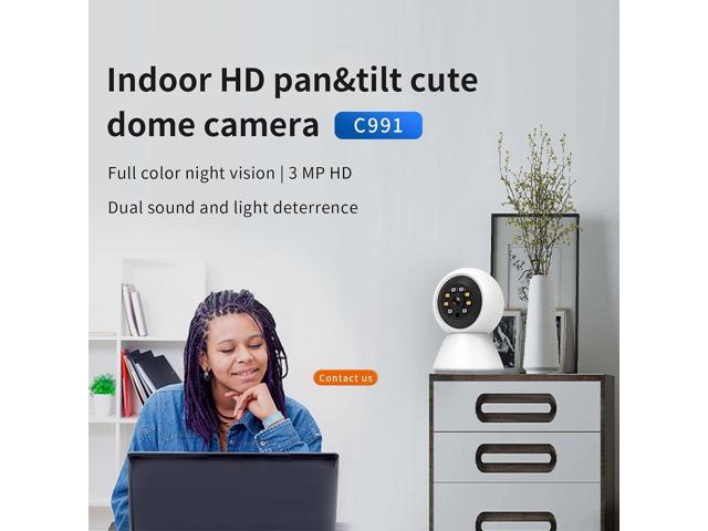 EVERSECU HD 2K 3.0MP WiFi Home Security Camera, Pan/tilt, Humanoid Auto Tracking, 2 Way Audio, Night Vision, Compatible with Alexa, Baby Monitor...
