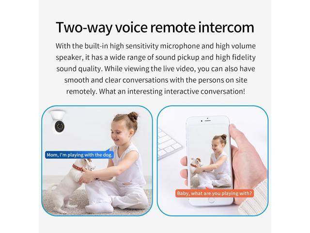 EVERSECU HD 2K 3.0MP WiFi Home Security Camera, Pan/tilt, Humanoid Auto Tracking, 2 Way Audio, Night Vision, Compatible with Alexa, Baby Monitor...