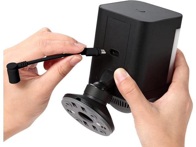 Solar Panel Compatible with Ring, 6W for Stick Up Cam, Stick Up Cam Pro, Spotlight Cam Plus, Spotlight Cam Pro - Black