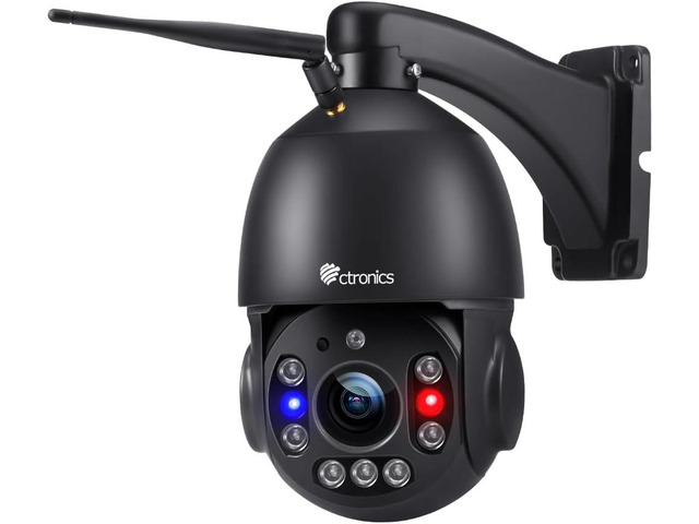 Ctronics 5MP 30X Optical Zoom Security Camera WiFi Outdoor, 2.4/5Ghz WiFi Dome Surveillance Cameras with Auto Cruise & Zoom, 492ft Night...