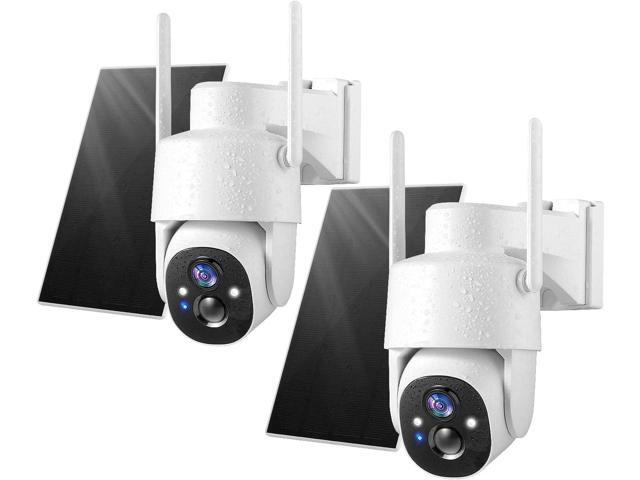 Solar Security Cameras Wireless Outdoor, 2K Pan Tilt 360° View Battery Powered 2-Way Talk Outdoor Camera Wireless 3MP PTZ WiFi Surveillance Cam...