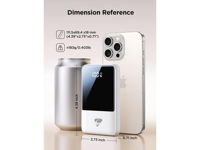 Aioneus Portable Charger, 10000mAh Power Bank 22.5W Fast Charging Portable Charger with Built in Cable Battery Pack USBC Travel Charger for...