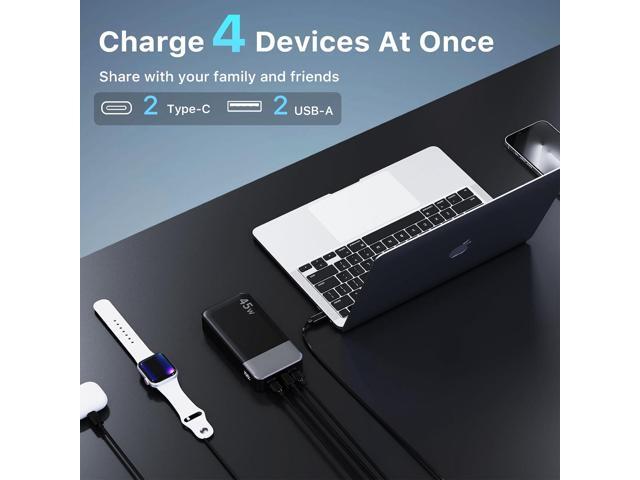 NOBIS Portable Charger, 20000mAh Power Bank, 45W Power Bank Fast Charging, Battery Pack with C to C Cable, Battery Bank with Digital Display for...