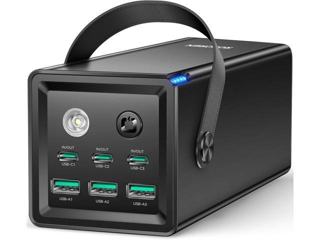 Rocoren 6 Ports Portable Charger Power Bank 50000mAh for Multiple Devices, 67.5W USB C Fast Charging with LED Light for Outdoors Camping...