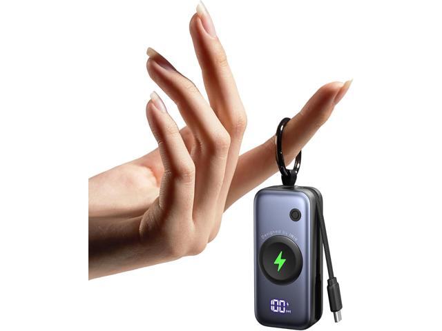 INIU 3-in-1 Portable Charger, Small 5000mAh Power Bank with Built-in USB C Cable and Watch Charger, 20W PD Fast Charging Battery Pack, Travel...