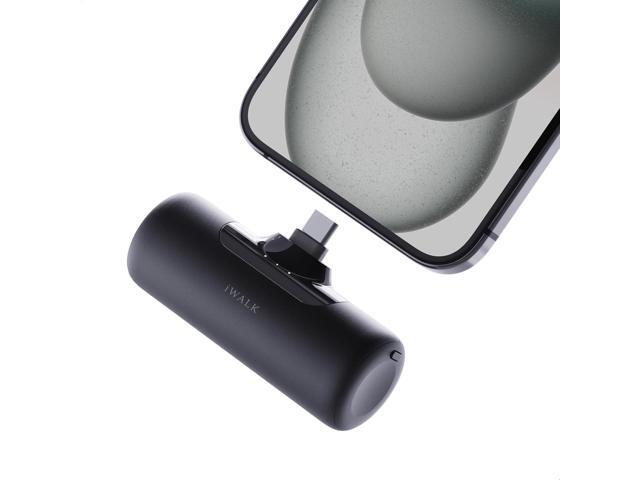 iWALK 4,500mAh Portable Charger for iPhone 15/16, Power Bank with Build-in USB C Connector, Battery Pack Phone Charger for iPhone Series, Samsung...