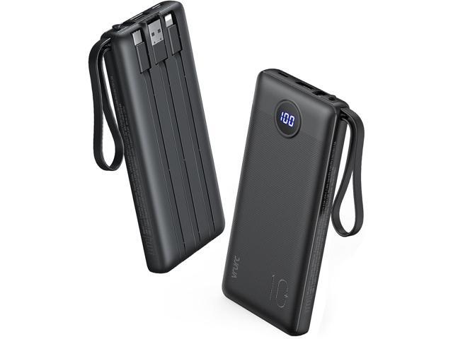 VRURC Portable Charger, 22.5W Power Bank 10000mAh, USB-C Cable in & Out Fast Charging Battery Pack, Compact Travel Essential 4 Outputs 3 Inputs for...