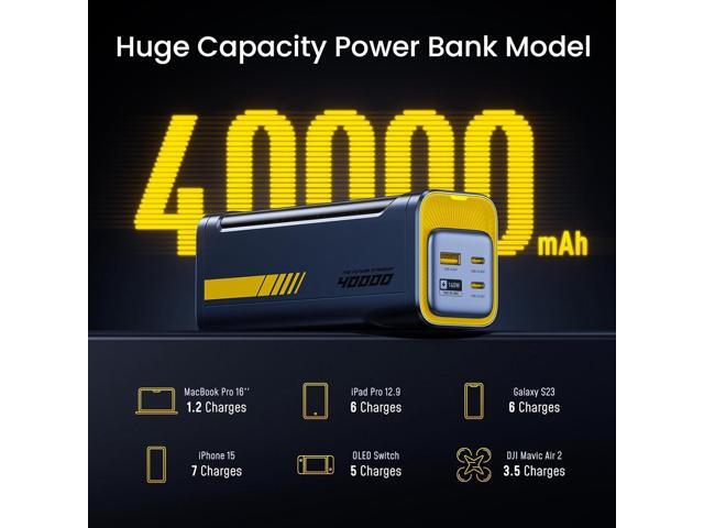 AOHI 140W PD3.1 Laptop Power Bank 40000mAh Fast Charging Station, The Future Starship 2 in 1 Camping Large Portable Charger for MacBook Pro/Air,...