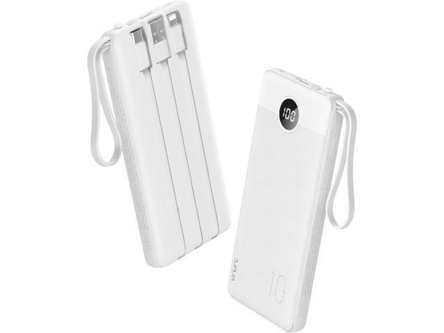 VRURC Portable Charger, 22.5W Power Bank 10000mAh, USB-C Cable in & Out Fast Charging Battery Pack, Compact Travel Essential 4 Outputs 3 Inputs for...