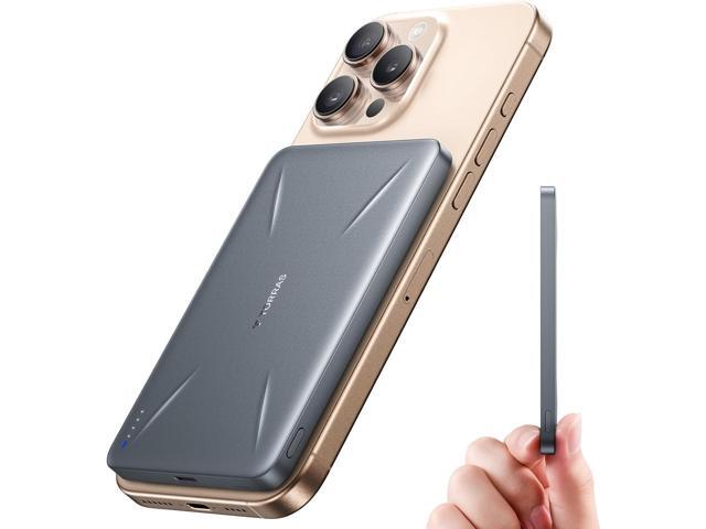 TORRAS 0.3 Ultra Slim for MagSafe Portable Charger, 5,000mAh Magnetic Power Bank for iPhone 17 Air, Wireless Charger Fast Charging with USB-C...