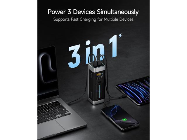 CUKTECH NO.20 140W Power Bank, 25,000mAh 3-Port Laptop Portable Charger, Fast Charging Battery Pack for Travel and Outdoor Work, Compatible with...