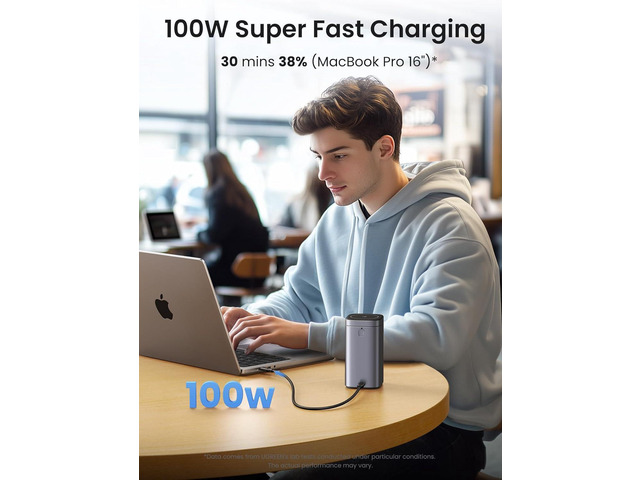 UGREEN Nexode Power Bank 20000mAh 145W PD 3.0 Portable Charger 72Wh Qi2 Certified 15W Wireless Fast Charging Magsafe Battery Pack 2C1A with TFT...
