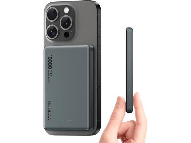 Kuulaa Magsafe Battery Pack 0.47'' 10000mAh Slim Magnetic Portable Charger Power Bank Support USB C PD 20W Fast Charging, Compatible with iPhone 16...