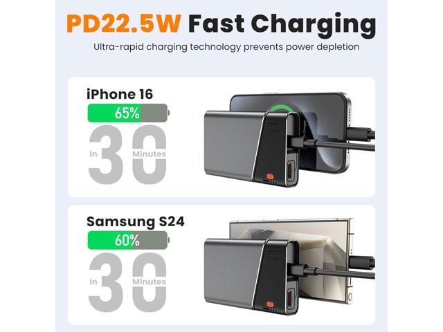 Portable Charger 20000mAh, 22.5W PD 3.0+QC 4.0 Fast Charging Power Bank, Cooler & Unbreakable Aerospace Metal Case for iPhone 16 15 14, Android,...