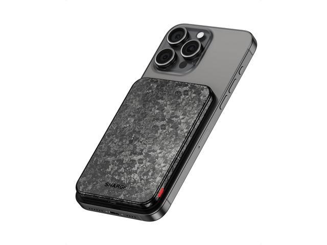 CarbonMag Magsafe Power Bank Slim Magnetic Portable Charger 5000mAh, Lightweight Carbon Fiber 20W PD Fast Charging, Battery Pack for iPhone 16 Pro...