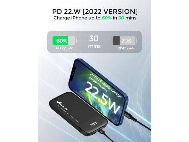 Vida IT Long Lasting Power Bank Battery Pack for Heated Jacket Vest Scarf Coat 10000mAh DC USB Portable Charger for iPhone Samsung Phones with LED...