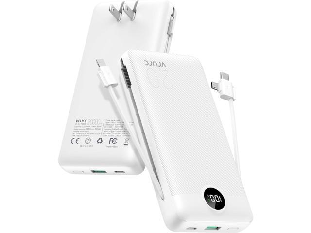 VRURC Power Bank 20000mAh, Fast Charging Portable Charger USB C,4 Output 2 Input Travel Essentials Charging Bank Equipped with LED Display,Built-in...