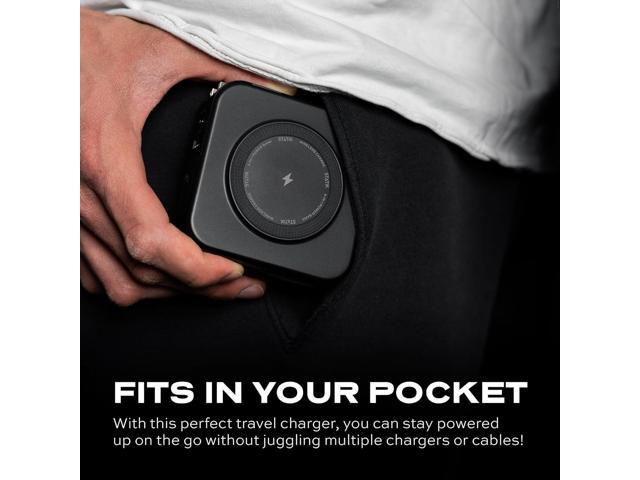 STATIK SmartCharge 5-in-1 Travel Power Bank with Wall Plug & Built in USB C Cables, 10000mAh International Travel Essentials & European Portable...