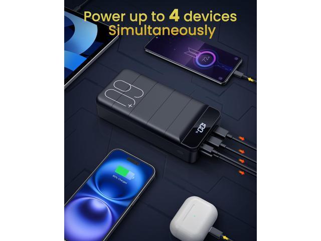 Portable Charger Power Bank 60000mAh 22.5W USB C Fast Charging Battery Bank with 4 Outputs & 3 Inputs LED Display Huge Capacity External Battery...