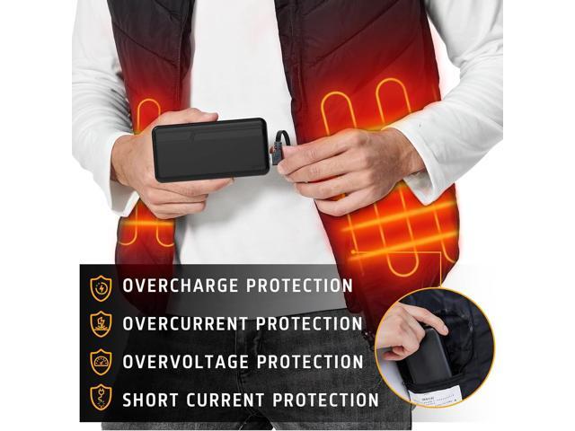 20000 mAh Rechargeable 5V 2A Battery Pack for Heated Vests Jackets Power Bank for Heating Electric Vest Coat Hoodies Battery Pack for Man Women...